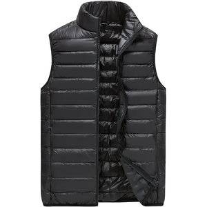 Doudoune sans manche bleu homme, noir, nylon satine