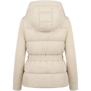 Doudoune sans manche creme femme blanc creme, vue de dos