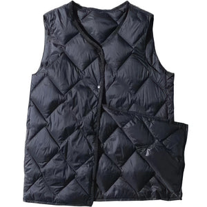Doudoune sans Manche Femme Grande Taille, coloris noir