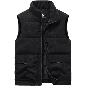 Doudoune sans manche homme marron coloris noir, vue de face