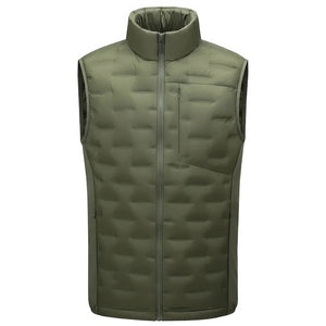 Doudoune sans Manche Homme Verte, coloris vert, vue de face sur fond blanc