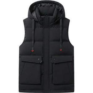 Doudoune sans Manche Homme XXXL, coloris noir, vue de face sur fond blanc
