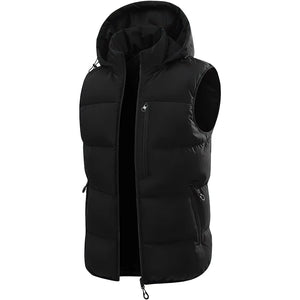 Doudoune sans manche kaki homme coloris noir, vue de face