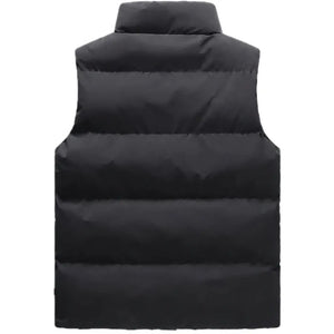 Dos de la Doudoune sans Manche Slim Homme, coloris noir
