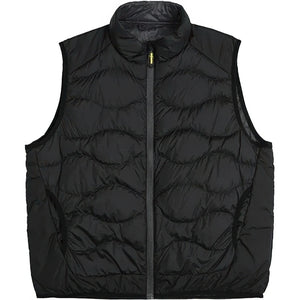 Doudoune sans Manche Violette Homme, coloris noir, vue de profil sur fond blanc