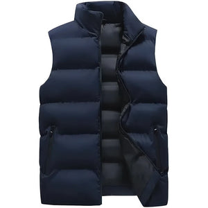 Veste doudoune sans manche homme bleu, vue de face