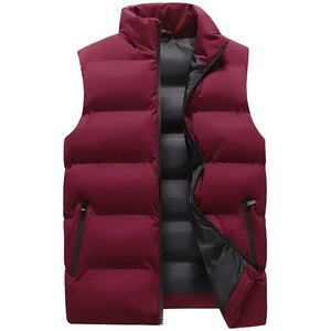 Veste doudoune sans manche homme bordeaux, vue de face