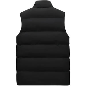 Veste doudoune sans manche homme noir, vue de dos