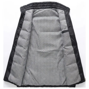 Doudoune de travail sans manche homme, doublure pied de poule a plat, noir