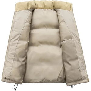 Doudoune sans manche beige homme, doublure interieure, beige sable