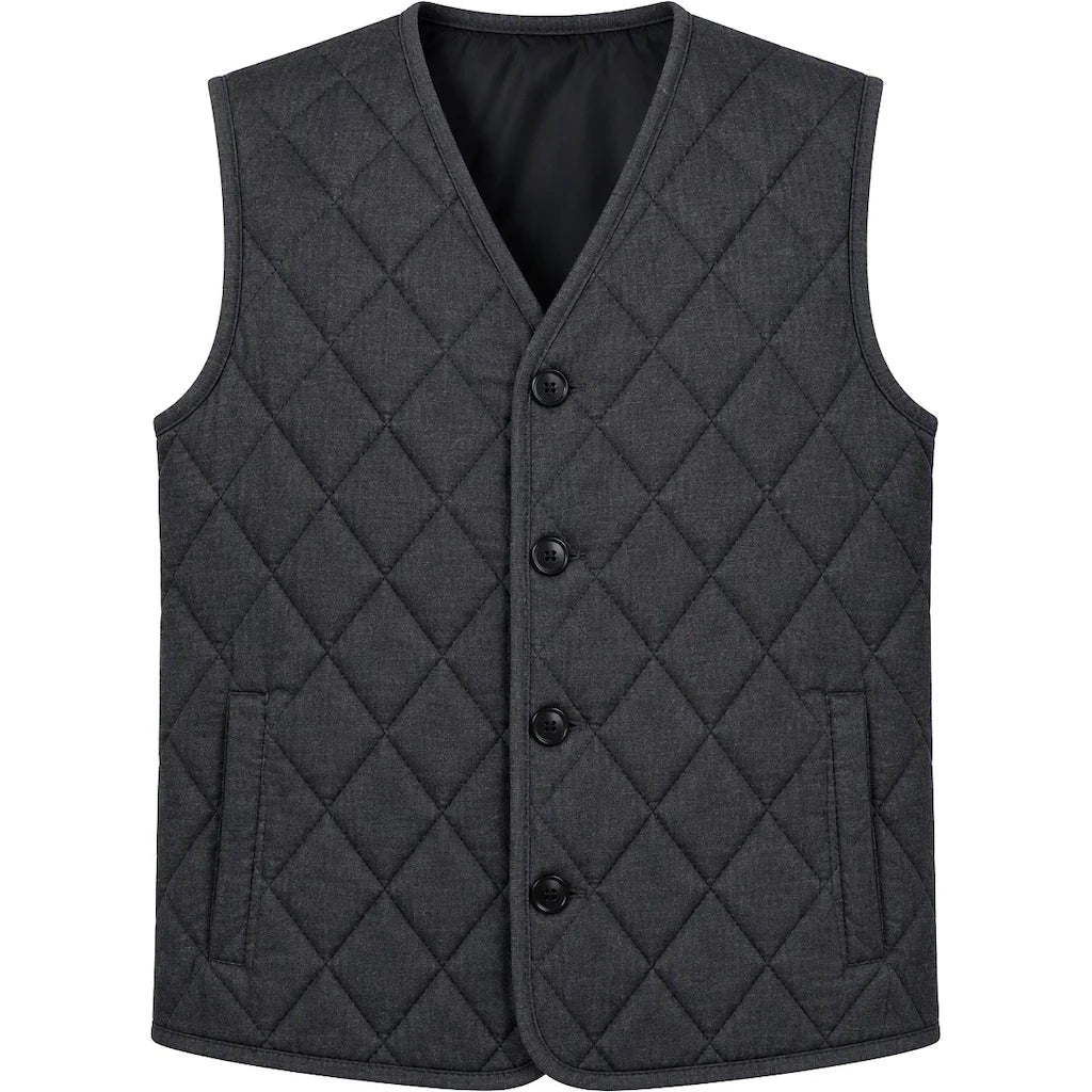 Doudoune sans manche bleu marine homme coloris gris, vue de face