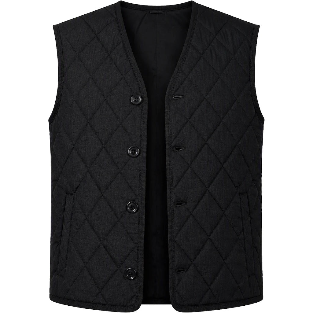Doudoune sans manche bleu marine homme coloris noir, vue de face