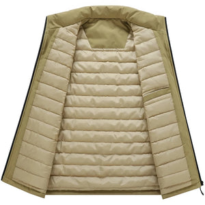 Doudoune sans manche chasse homme beige, interieur matelasse