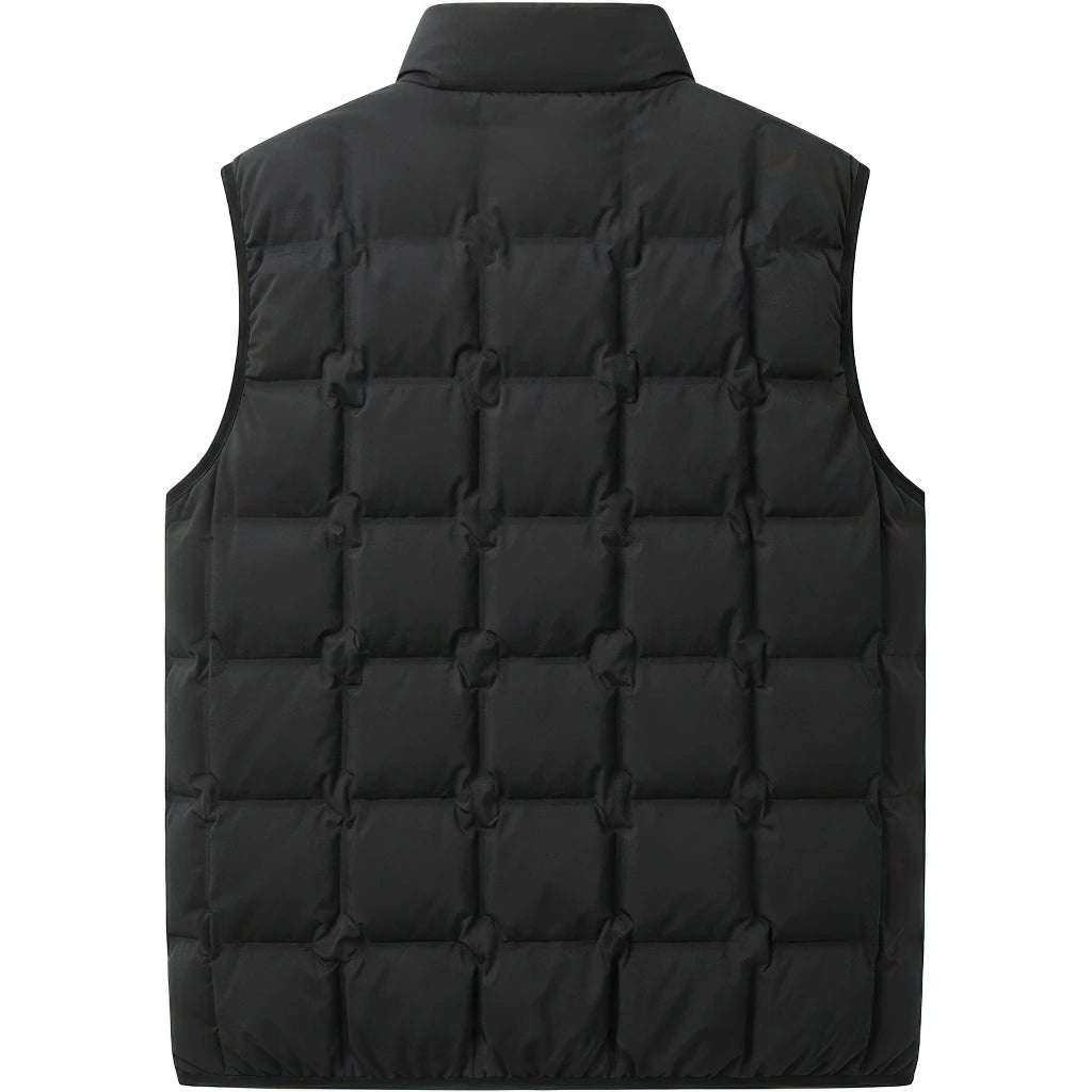 Dos de la Doudoune sans Manche Chic Homme, coloris noir
