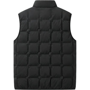 Dos de la Doudoune sans Manche Chic Homme, coloris noir