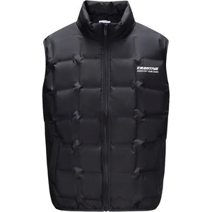 Doudoune sans Manche Chic Homme, coloris noir, vue de face sur fond blanc