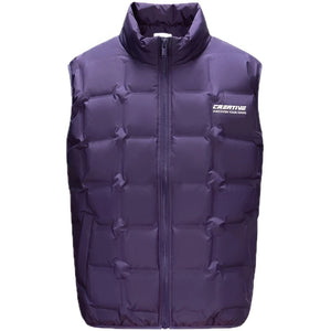 Doudoune sans Manche Chic Homme, coloris violet, vue de face sur fond blanc