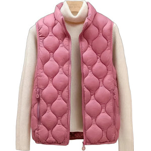 Doudoune sans Manche Courte Femme, coloris rose