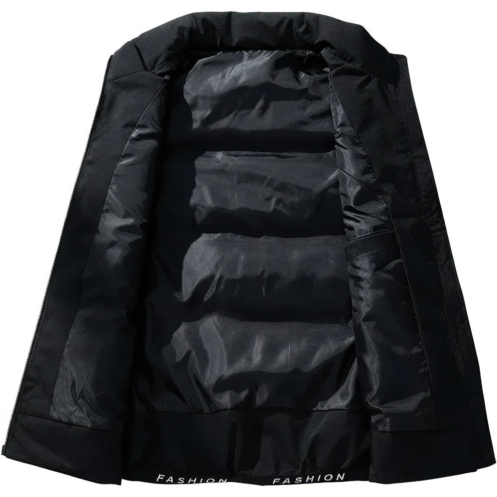 Doudoune sans Manche Écru Homme, coloris noir, doublure intérieure visible