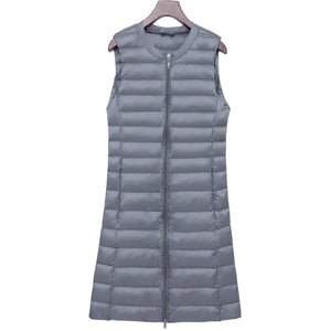 Doudoune sans Manche Femme en Duvet, coloris gris