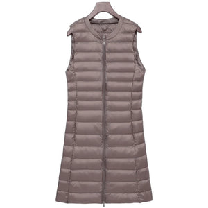 Doudoune sans Manche Femme en Duvet, coloris camel