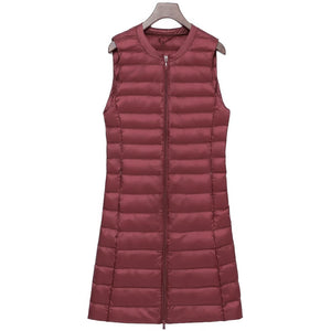 Doudoune sans Manche Femme en Duvet, coloris bordeaux