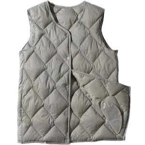 Doudoune sans Manche Femme Grande Taille, coloris gris