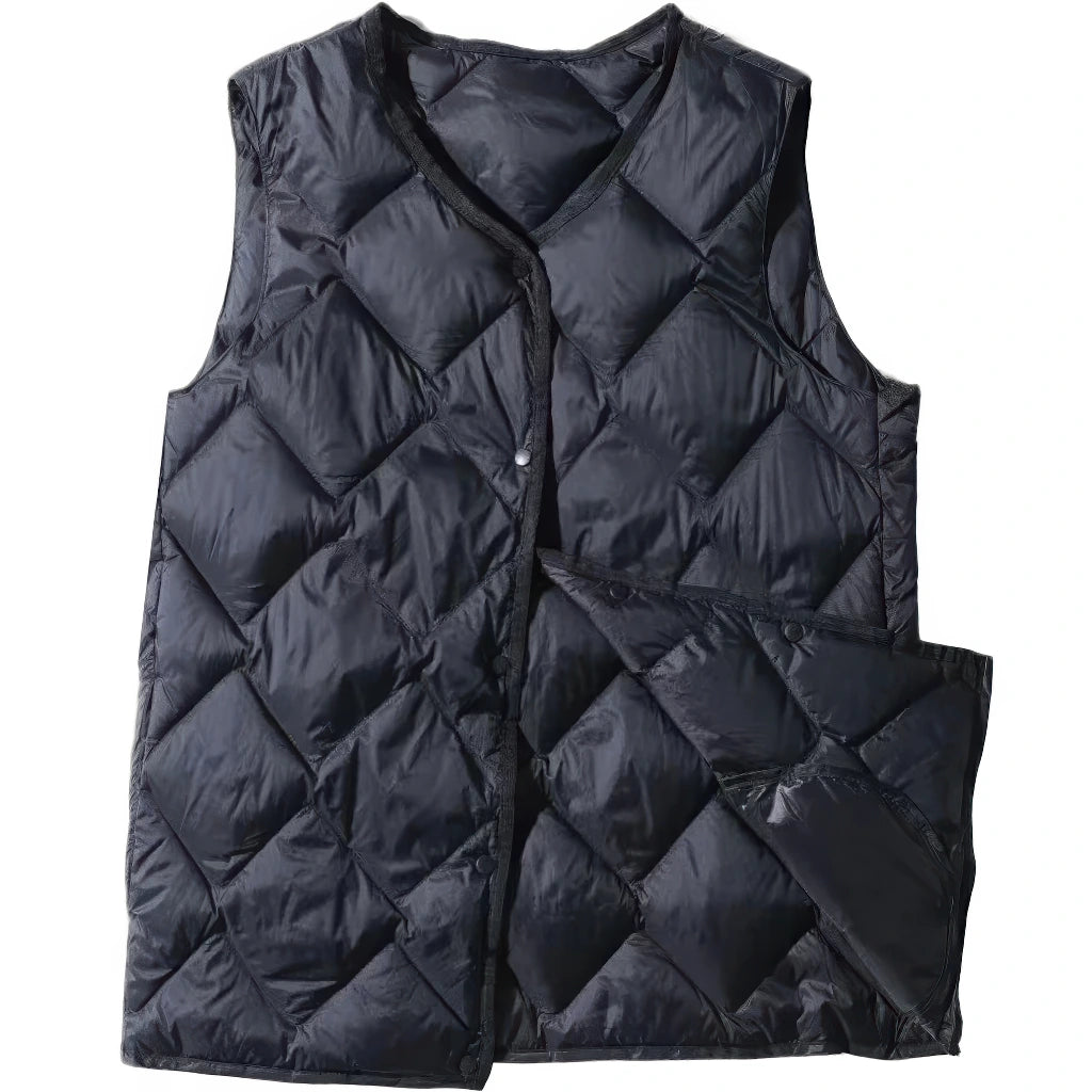 Doudoune sans Manche Femme Grande Taille, coloris noir