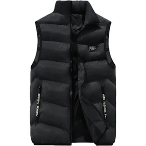 Doudoune sans manche gris homme coloris noir, vue de face