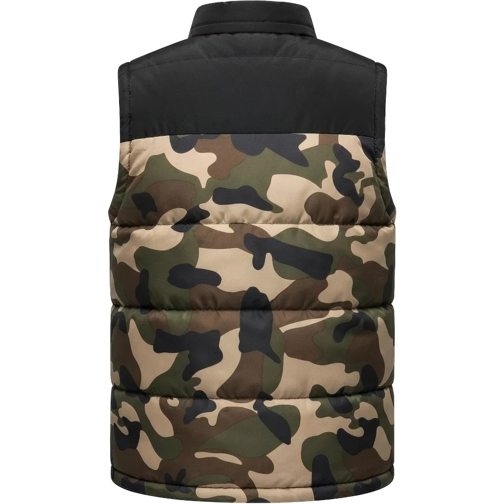 Doudoune sans manche homme 4XL, vue arriere, camouflage