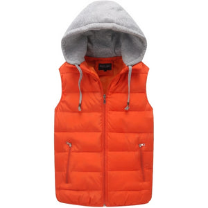 Doudoune sans manche homme orange, vue de face