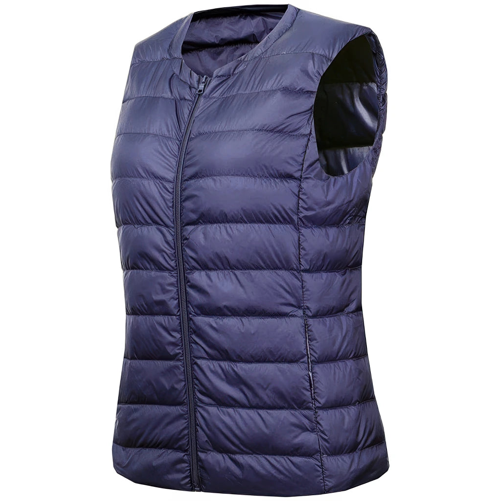 Doudoune sans Manche Oversize, coloris marine