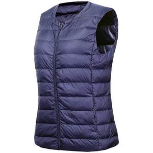 Doudoune sans Manche Oversize, coloris marine