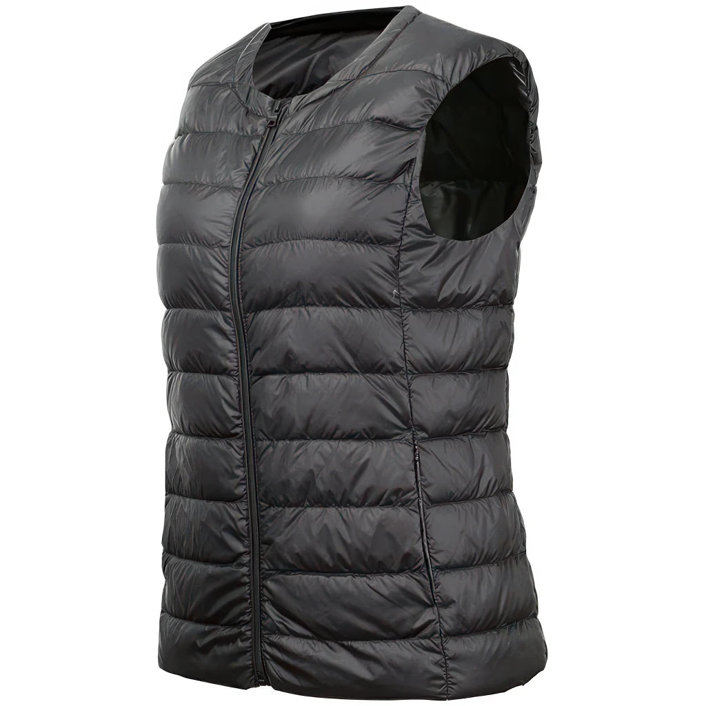 Doudoune sans Manche Oversize, coloris noir