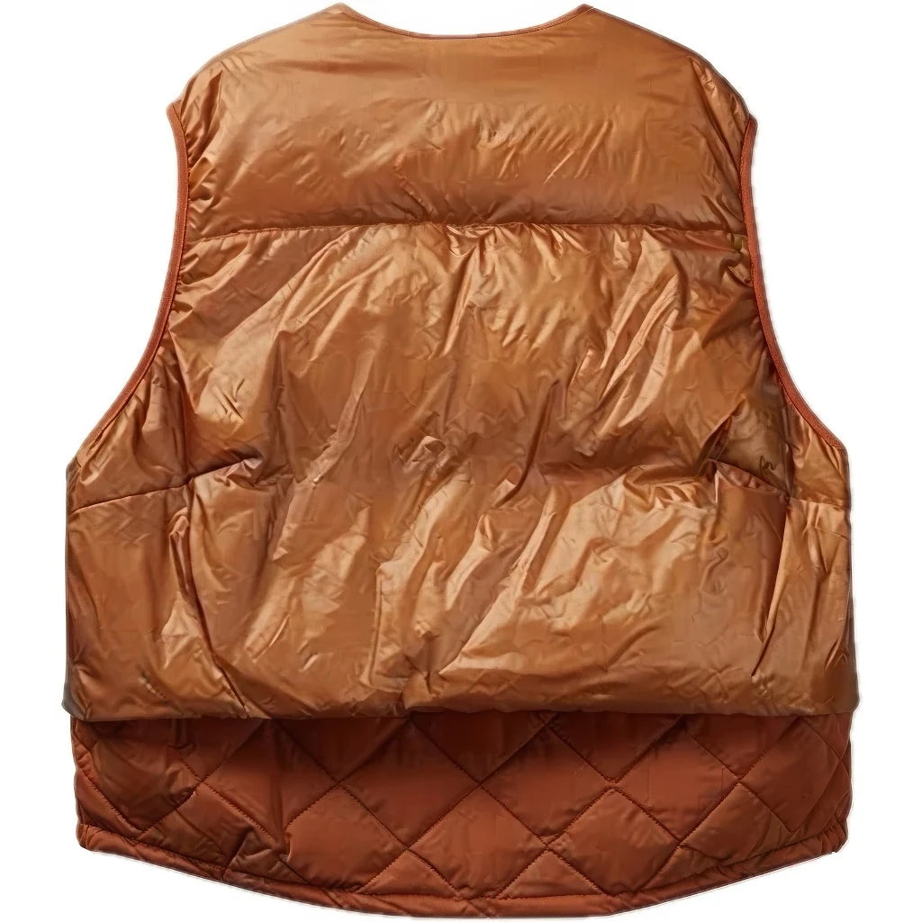 Dos de la Doudoune sans Manche Oversize Homme, coloris orange