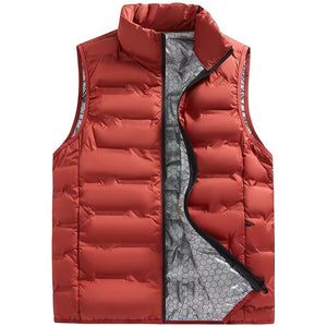 Doudoune sans Manche Rouge, coloris rouge brique