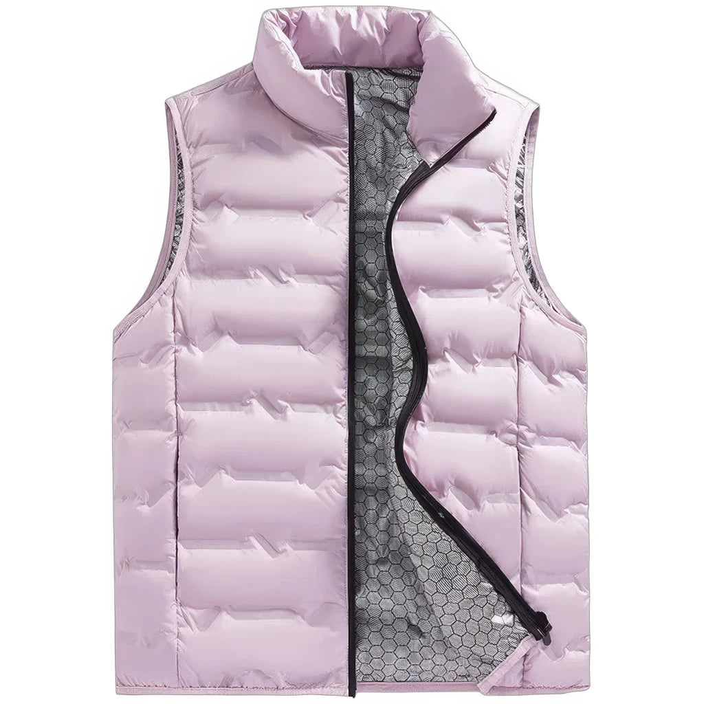Doudoune sans Manche Rouge, coloris lilas
