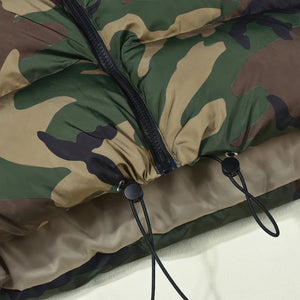 Doudoune sans Manche Running, bas et cordon de serrage, camouflage
