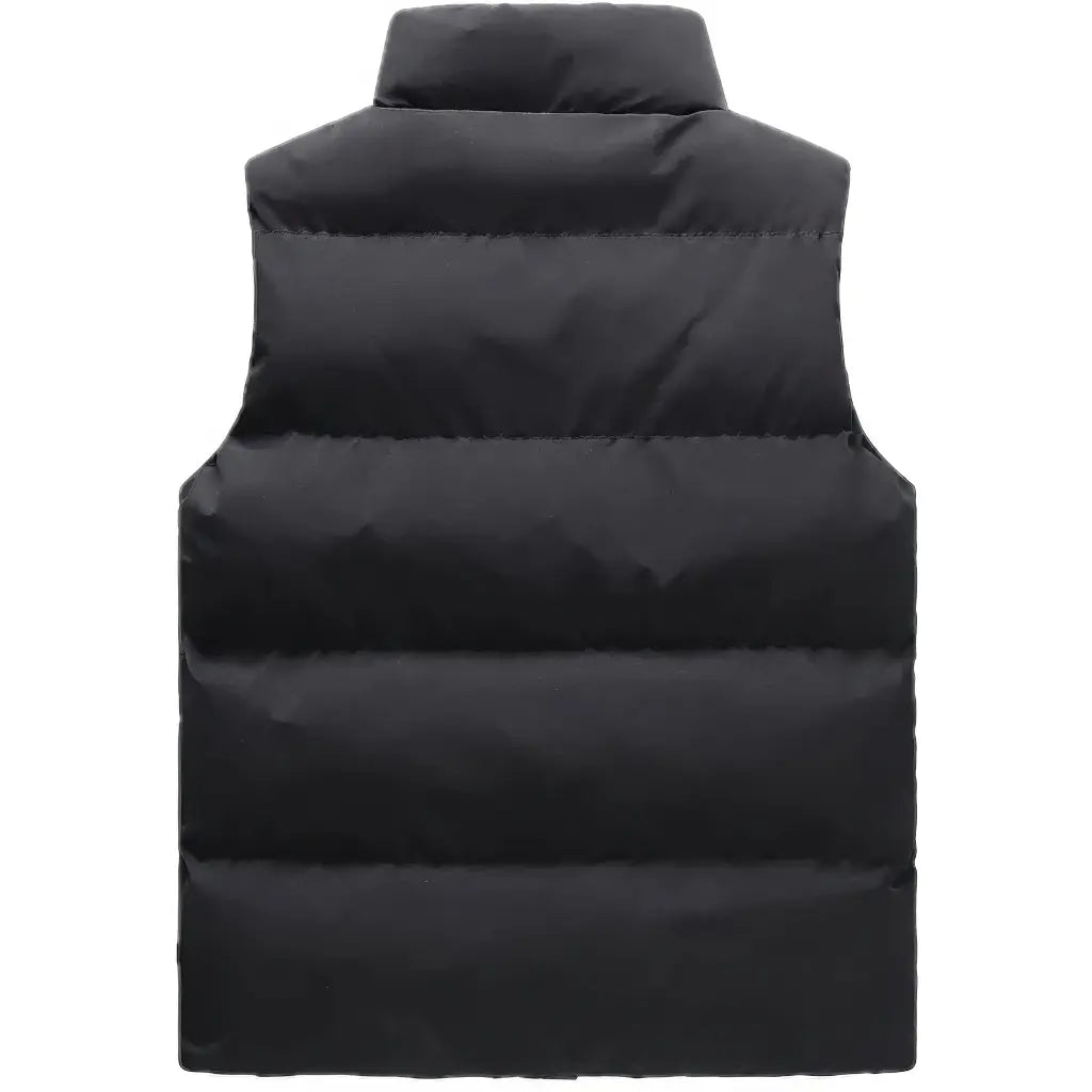 Dos de la Doudoune sans Manche Slim Homme, coloris noir