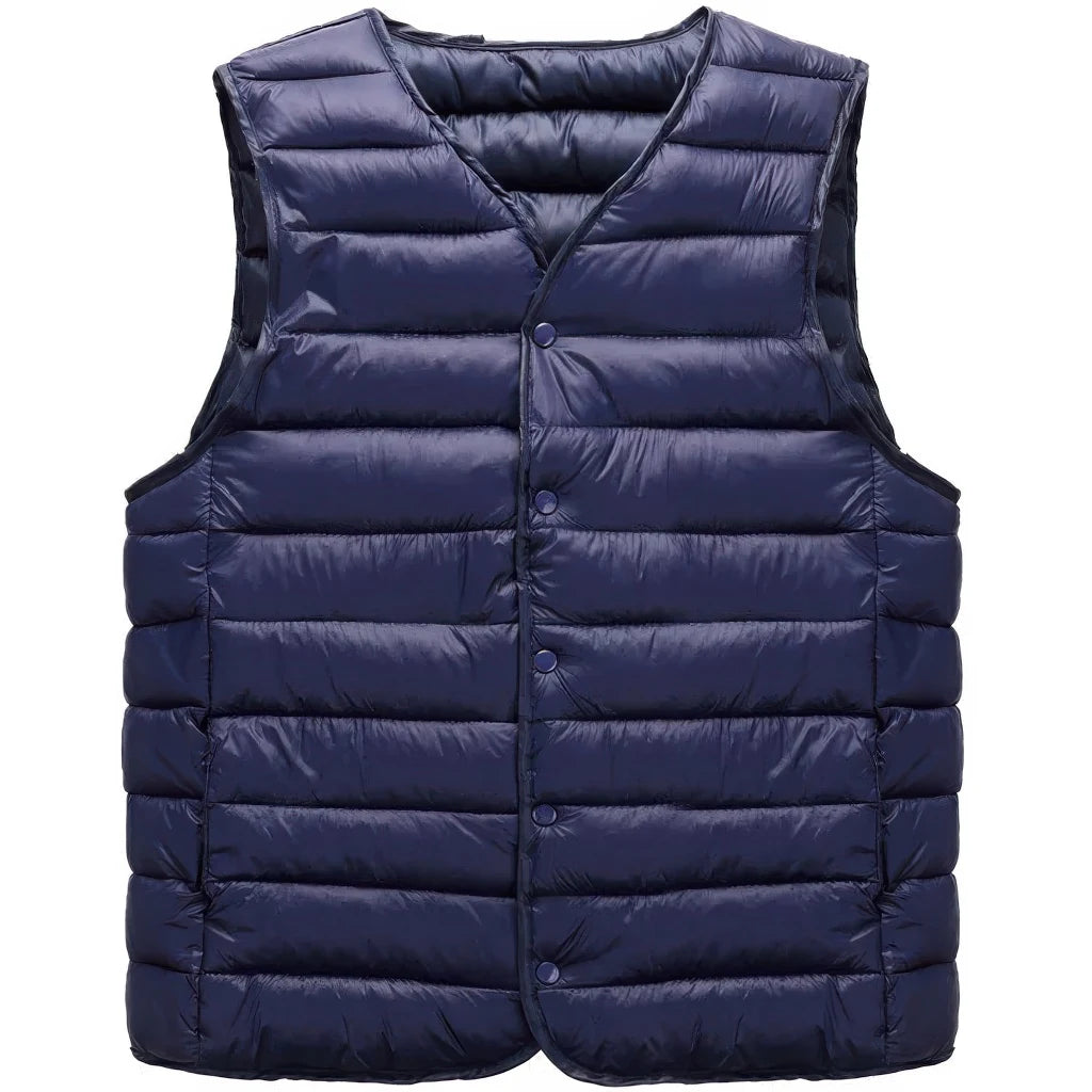 Doudoune sans manche ultra light homme bleu marine, vue de face