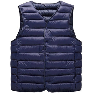 Doudoune sans manche ultra light homme bleu marine, vue de face