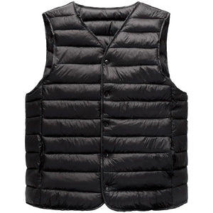 Doudoune sans manche ultra light homme noir, vue de face