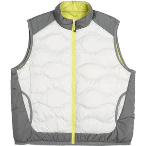 Doudoune sans Manche Violette Homme, coloris blanc, vue de profil sur fond blanc