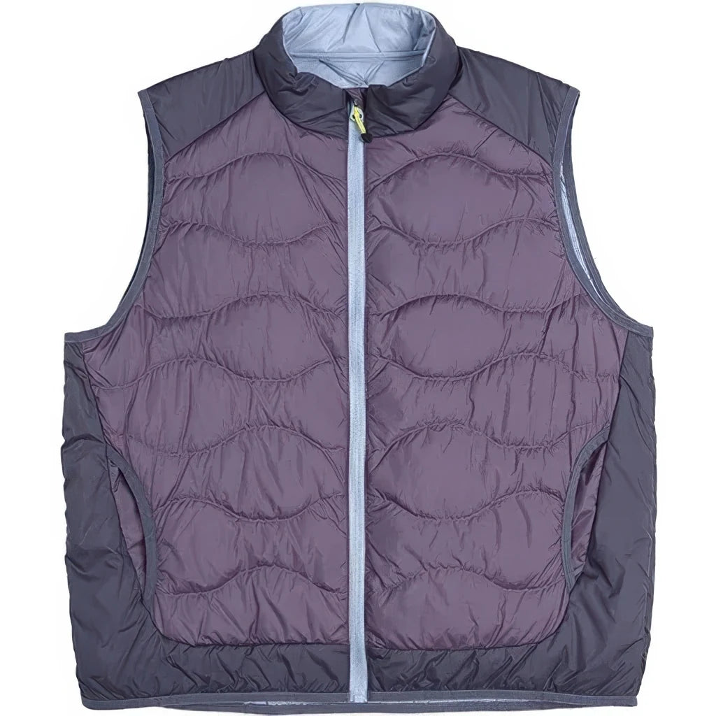 Doudoune sans Manche Violette Homme, coloris violet, vue de face sur fond blanc