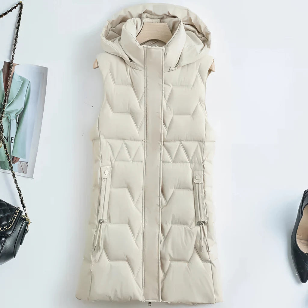 Doudoune sans Manches pour Femme, coloris blanc