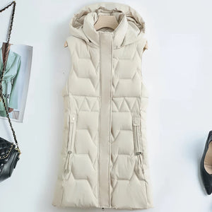 Doudoune sans Manches pour Femme, coloris blanc