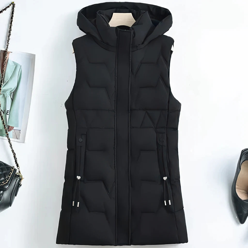 Doudoune sans Manches pour Femme, coloris noir