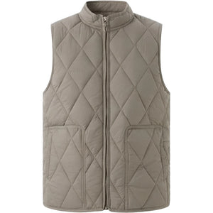 Gilet doudoune sans manche homme, kaki, matelasse en losanges
