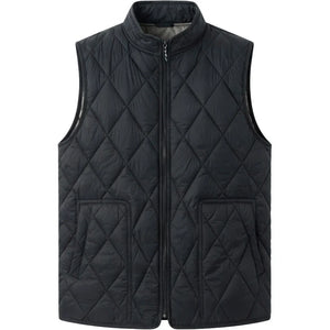 Gilet doudoune sans manche homme, noir, matelasse en losanges
