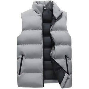 Veste doudoune sans manche homme gris, vue de face